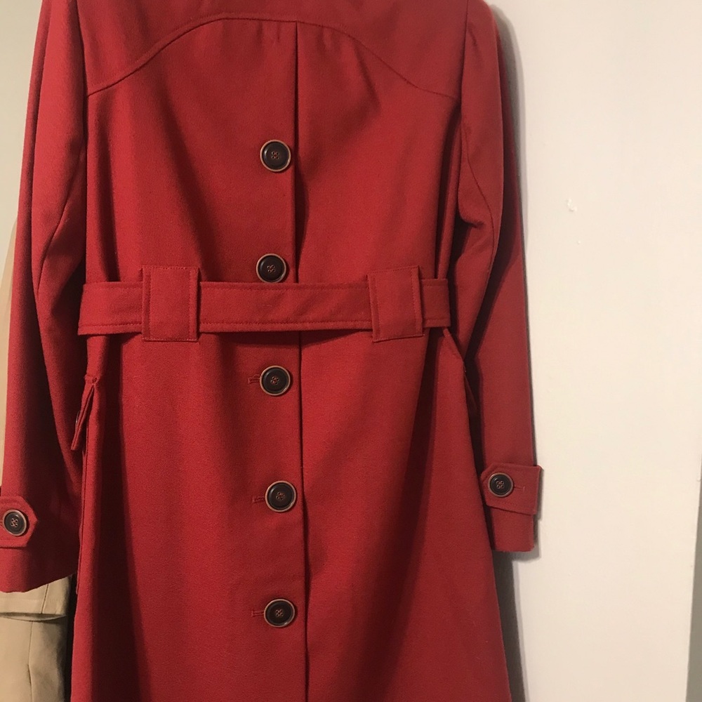 Ladies red over coat